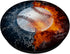 Baseball Fire Water Men Boys Kids Zen Yin Yang Taoism Taoist PopSockets Swappable PopGrip