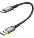 SUNGUY 1FT Android Auto Cable: USB C to USB 3.1 Gen2, 10Gbps Data Transfer, Fast Charging for iPhone 15, Galaxy S23,