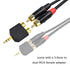 RCA to 1/4 TS Cable, Dual 1/4 Mono to Dual RCA, Copper Shielded, Gold-Plated, 6.6FT Audio Cord
