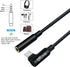 Angled USB Type C to 3.5mm Audio Adapter - USB-C to Aux Dongle for Android, Tablet, Laptop, Speaker, Car Stereo, Black.