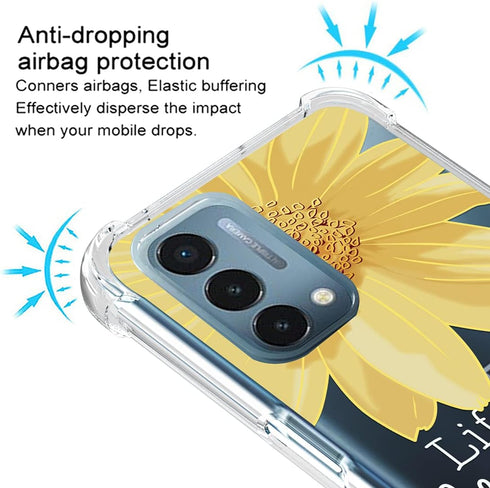 Osophter for Oneplus Nord N200 5G Case, Clear Transparent TPU Shock-Absorption Cover with 2pcs Screen Protector (Big