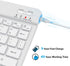 OMOTON Bluetooth Keyboard, Wireless Rechargeable Keyboard for iPad with Illuminated LED - White