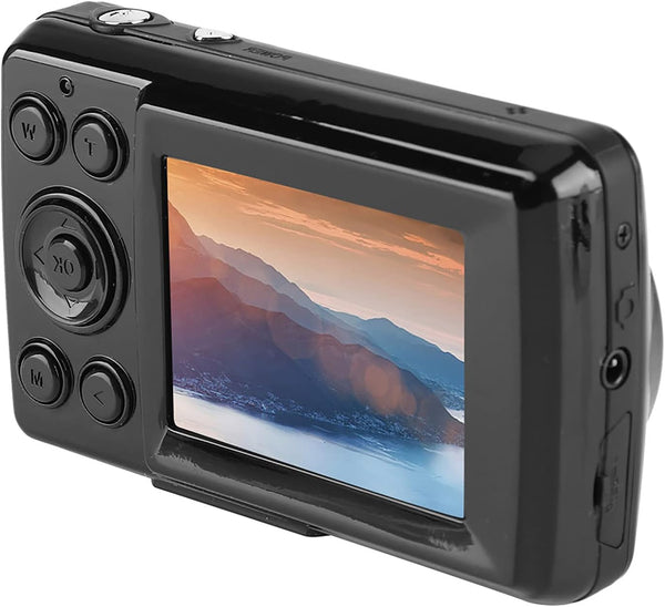 Small Digital Camera 16MP, Compact Digital Camera with 2.4in Large Screen, Portable for Travel Use (Black)