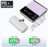 iWALK Small Portable Charger - 4800mAh 18W PD Fast Charging Power Bank with Built-in USB-C Connector, White