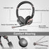 Earbay Wireless Headset, Bluetooth Headsets with Microphone Noise Cancelling, On Ear Headphones for Zoom/Ms Teams/Skype