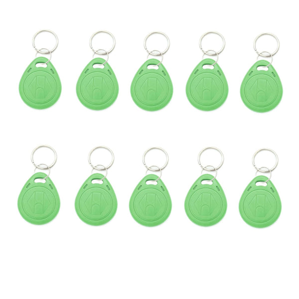 SagaSave 10pcs Plastic 125KHZ Rewritable Writable ID Cards Keyfobs RFID Copy Key Tags