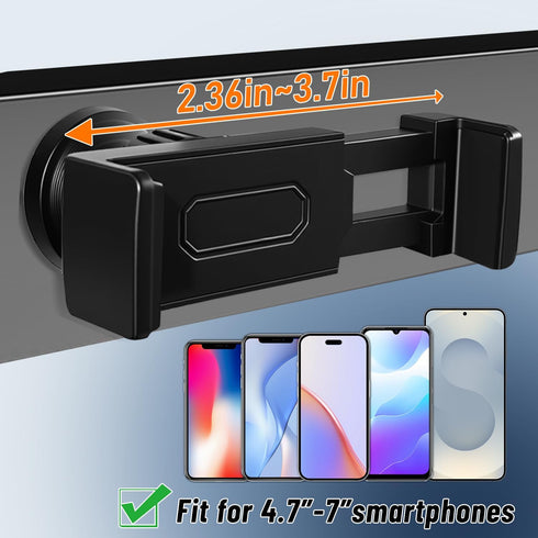 Masansan 360 4.7-7 Inch Gym Phone Holder Rotation Golf Cart Phone Mount Magnet Phone Holder for Gym Fit Smartphone Gym