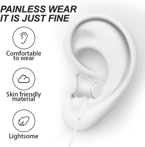 Generic Earbuds Wired in-Ear with Microphone, Ergonomic Design for Secure Fit, Noise Isolation Earphones for Study