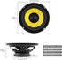 DriSentri 6 Inch Bass Loudspeaker Woofer Speaker, Car Speakers Wide Frequency Response Car Audio Stereo Speaker for Car