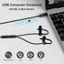 Computer Headphone, TITACUTE USB Earphones 2.5M 8.2FT Wired Earbuds with Microphone Mute Volume Control Noise Canceling Over Ear Hook PC Headset for MacBook Pro Chromebook Notebook Laptop Desktop Zoom