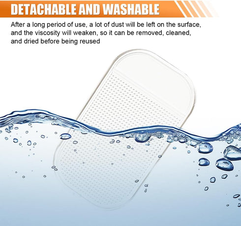 SKERJOVL 5.27"x 3.28" Car Dashboard Non-Slip Mat, Washable Reusable Magic Sticky Gripping Mat, Anti-Slip Car Dashboard