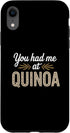 Nutrition Food Humor Gift Idea You Had Me at Quinoa Dietitian Case for iPhone XR