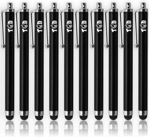 TCD 100 Pack Black High Precision Stylus Pens - Compatible with Touch Screens, iPhone, iPad, Tablet