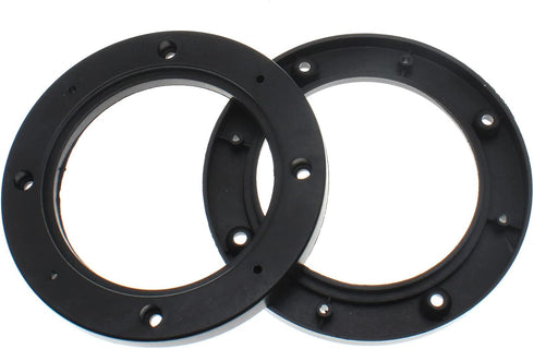 FDXGYH 2 Pcs 6.5-Inch Auto Car Universal Fit ABS Speaker Spacers Car Stereo Speaker Spacer Adaptor Ring (Black)