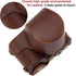 XEVN for Sony ZV-E10 Case, Premium PU Full Body Leather Camera Case Bag for Sony Alpha ZV-E10 with Shoulder Strap