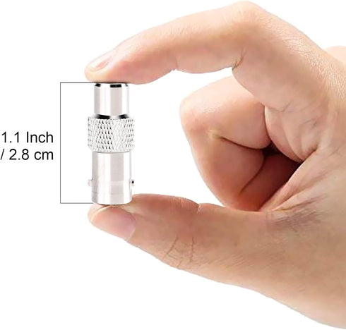 BNC Female to RCA Female Coupler Adapter Connector for CCTV Security Systems, Pack of 10