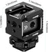 3 1/4"-20 Port Cold Shoe Mount with Thread for Camera Cage Flash LED Monitor Microphone etc., Aluminum Camera Triple