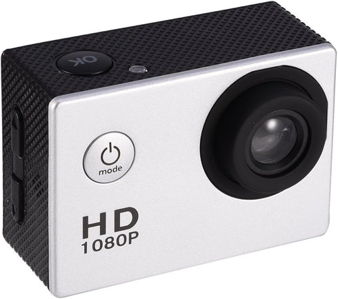 Mini Action Camera, 1080P 12MP Sports Camera, Full HD 2.0 Inch Waterproof Camera with Mounting Accessories