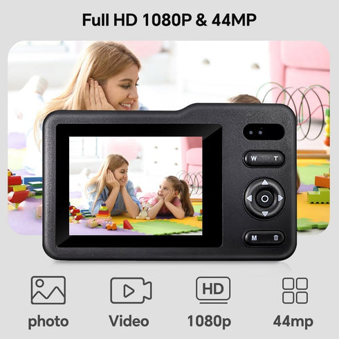 KSO.JLOKN Dummy 64GB FHD1080P 16x Digital Camera, Camera for Kids with Card Zoom Anti Shake Exquisite Compact