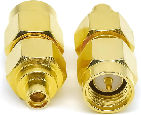 2PCS SMA to MMCX Adapter, SMA Male to MMCX Female Coax Connector for Audio and Video