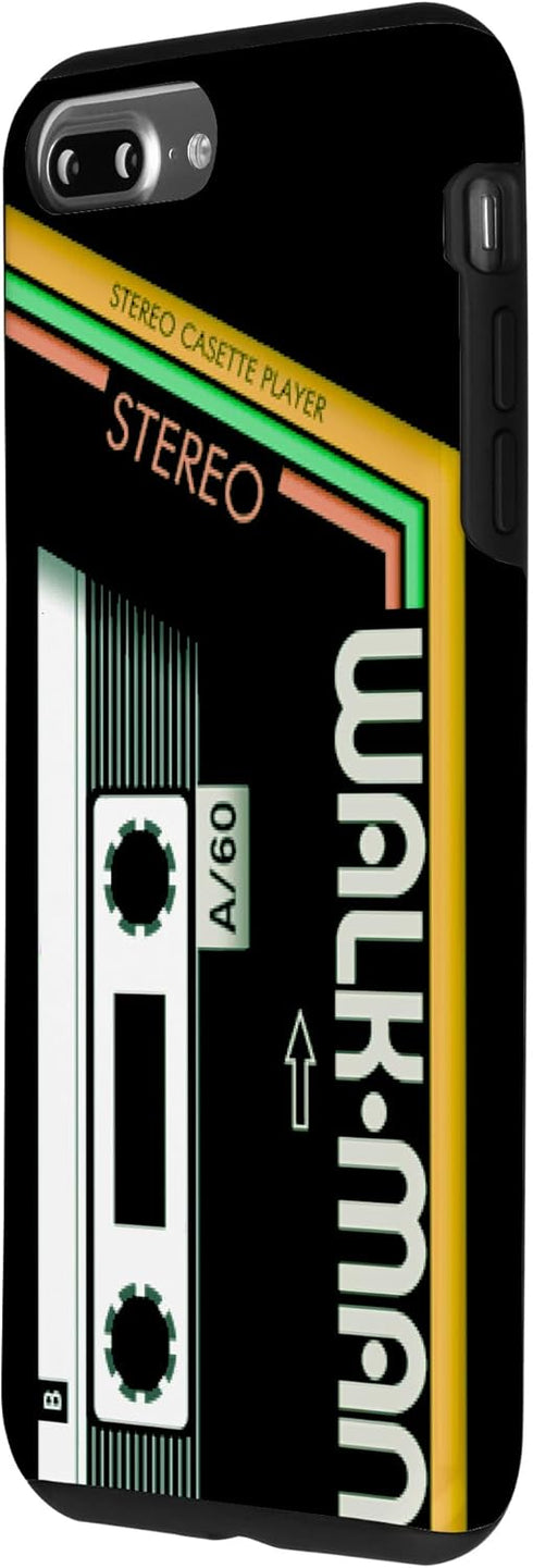 iPhone 7 Plus/8 Plus Vintage Walkman Retro Music Cassette Case, 80s 90s Style