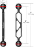 MINIFOCUS 6" Double Ball Aluminum Extension Arm, 1" Ball Head Connector, Underwater CNC Arm System for Strobe/Video