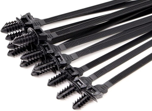 Push Mount Wire Ties, Snap in Zip Tie Automotive Clips Nylon Wire Harness Clips 150pcs