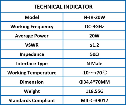 TOJOIN 1pcs SMA Male Load/RF Termination Load for DC to 3GHZ Coaxial Test Equipment Connector