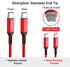 15FT USB C to USB C Cable 2-Pack, 60W/3A Fast Charge for Samsung Galaxy S20 S21, MacBook, iPad Pro, PS5, Xbox.