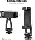 ZOINSHOT 360 2 1/4" All Metal Phone Tripod Mount, Rotation Tripod Phone Mount with Cold Shoes, Adjustable Cell Phone