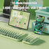 Typewriter Style Number Keypad Wireless 2.4G/Bluetooth/USB-C Wired Rechargeable Numeric Pad Linear Membrane Switch 18-Key NKRO Retro Round Keycaps Portable for Multi-Device, Matcha Green