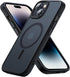 iPhone 15 Phone Case, Compatible with MagSafe, 10FT Drop Resistant Matte Skin Feeling Back Cover, Magnetic Case, Black