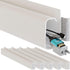 EVEO Cable Management 96'' J Channel, 6 Pack Cord Cover, Cable Management Under Desk with Adhesive Stripe
