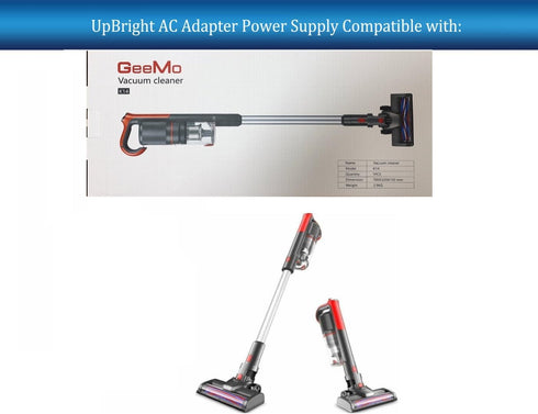 UpBright 26.5V AC/DC Adapter for GeeMo G201 21Kpa K14 Cordless Vacuum Cleaner, 0.5A Power Supply