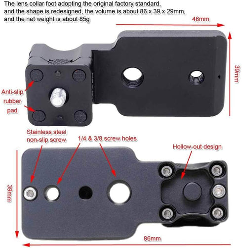 Lens Collar Stand Replacement Foot, Tripod Mount Ring Base for Panasonic Leica DG Vario-Elmar 100-400mm