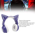 PUSOKEI RGB Cat Ear Headphone, Stereo Cute Gaming Bluetooth Headphones with 3.5mm Cable, Over Ear, Adjustable LED Light