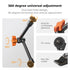 K&F CONCEPT 9.8" 1/4" 3/8" 360 Magic Arm Clamp Kit with & Thread Screw Ball Heads Articulating Magic Arm with Tripod