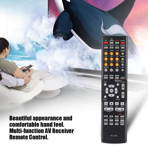 Multifunctional Replacement Remote Control for AV Receiver RC-1120/AVR-391/AVR-591/AVR-390, Easy to Use with Large