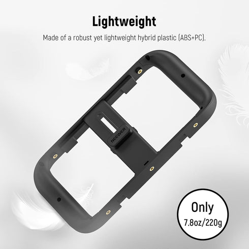 NEEWER Smartphone Video Rig, Phone Stabilizer Grip Vlogging Cage with Cold Shoe Tripod Mount for iPhone Samsung