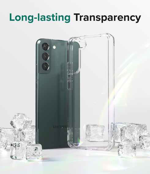 Ringke Fusion Case for Samsung Galaxy S22 Plus 5G (2022), Clear Anti-Yellowing Hard Back with Shockproof Bumper Cover