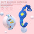 Waterproof AirTag Bracelet for Kids, Cute Cartoon Holder in Soft Silicone for Apple GPS Tracker - Navy Blue Planet