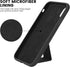 LAUDTEC iPhone XR Case Compatible, Silicone Kickstand with Hand Strap, Flexible Soft Liquid Silicone Stand Case - Black