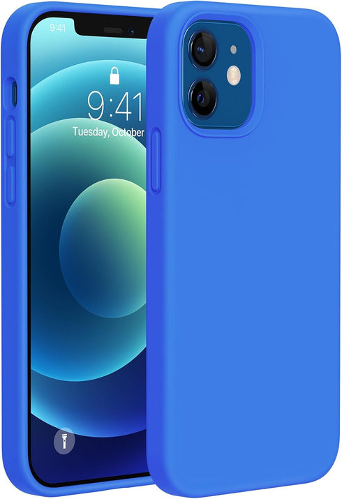 Miracase Compatible with iPhone 12 Case and iPhone 12 Pro - Liquid Silicone Gel Rubber Full Body Protection Phone Case