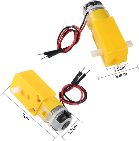 4PCS 3V-6V Dorhea DC Electric Gear TT Motor DC Prewired Gear Motor Dual Shaft Intelligent Car Chassis for DIY Smart Car