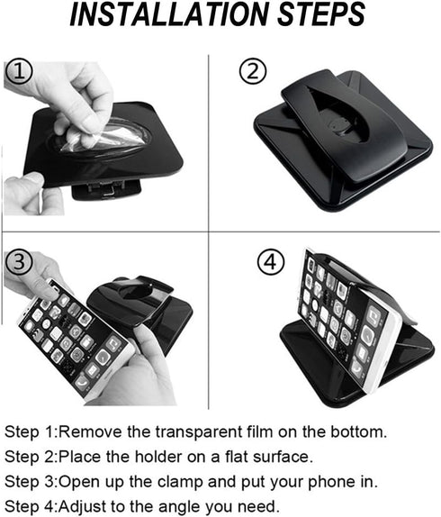AONKEY Cell Phone Holder for Car, Anti-Slip Dashboard Mount for All Smartphones, Compatible with iPhone & Galaxy