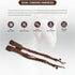Double Camera Strap, Adjustable Leather Shoulder Strap for Two Cameras (Brown)