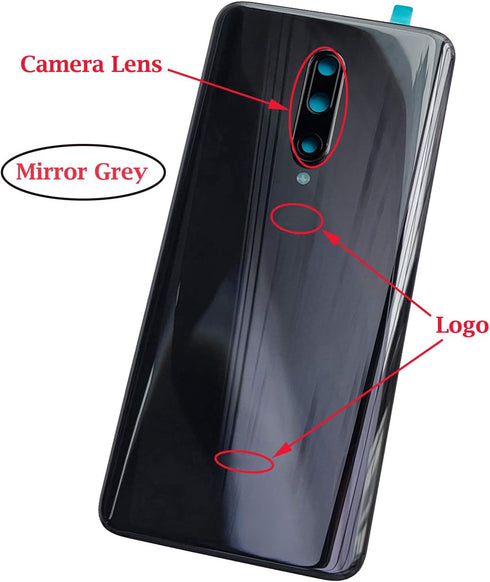 Ubrokeifixit Mirror Grey Rear Back Glass Door Cover Replacement for OnePlus 7 Pro 6.67" GM1911 GM1913 GM1917 GM1910