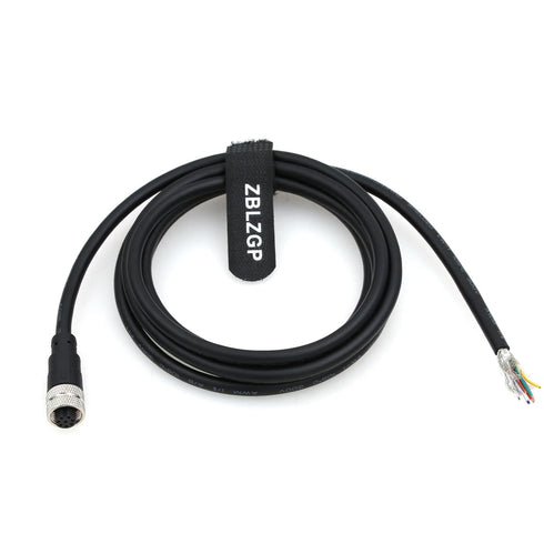 M12 A-Code 8 Pin Female Cable Sensor Industrial Aviation Connection Anti-Vibration for Actuator Devices 2M/6.6FT