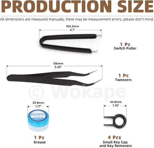 13Pcs Keyboard Lube Kit for Mechanical Keyboard, Tools Include Cleaning Brush, Lubrication, Keycap Puller, Switch Opener
