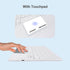 Wireless Keyboard with Touchpad - Ultra-Slim Portable Rechargeable Bluetooth Keyboard for iPad/iPad Pro (White)